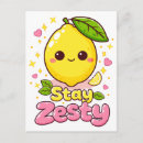 Recherche de fruit heureux cartes postales Jaune