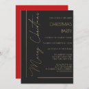 Recherche de noir rouge et or invitations Minimaliste