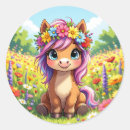 Recherche de poney bleu autocollants Rose