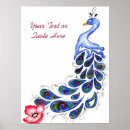 Recherche de plume paon posters Rouge