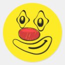 Recherche de visage de clown autocollants Sourire