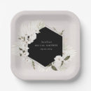 Recherche de de bohème assiettes en papier Fleurs blanches