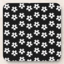 Recherche de ballon football dessous de verres Noir et blanc