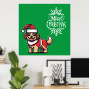 Recherche de noël de chien posters Drôle
