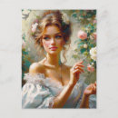 Recherche de femme victorienne cartes postales Fleurs