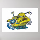 Zoek naar onderzeeërs posters Schattig