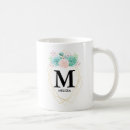 Recherche de cadre de fleur tasses Monogramme