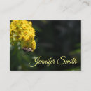 Recherche de fleur jaune cartes visite Abeille