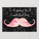 Recherche de moustache rose invitations Partie