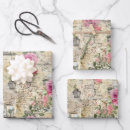 Recherche de paris vintage papier cadeau Fleur