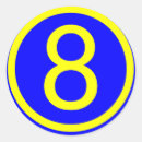 Recherche de 8 autocollants Bleu