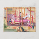 Recherche de métier à tisser cartes postales École