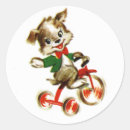 Recherche de chien vintage autocollants Cru