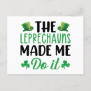 Recherche de leprechaun cartes postales Irlandais