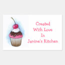 Recherche de cupcake rectangles autocollants Cuisson