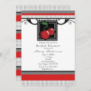 Recherche de rouge de cerise invitations Vintage
