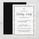Recherche de noir et blanc noël invitations Typographie