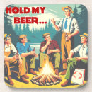 Recherche de humour bière de dessous de verres Camping