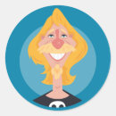 Recherche de caricature de la autocollants Dessin animé rétro