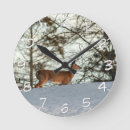 Recherche de cerf horloges Hiver