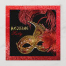 Recherche de masque rouge invitations Plumes
