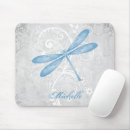 Recherche de libellule bleue tapis souris Floral