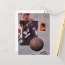 Recherche de timbre vintage cartes postales Femme