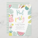 Recherche de flamingo 16ans anniversaire invitations Fête de la piscine