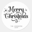 Recherche de noël noir et blanc autocollants Typographie