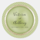 Recherche de vert et blanc mariage autocollants Vintage