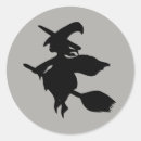 Recherche de silhouette sorcière autocollants Noir