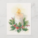 Recherche de houx de noël cartes postales Aquarelle