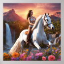 Zoek naar vrouw wit paard posters Fantasie
