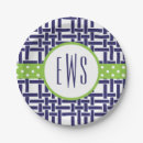 Recherche de stylisé assiettes en papier Monogramme