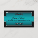 Recherche de turquoise et noir cartes visite Tendance