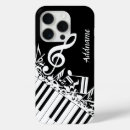 Recherche de note musicale iphone coques Noir et blanc