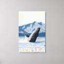 Recherche de baleine vintage art Alaska