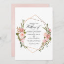 Recherche de rose gold mariage invitations Géométrique