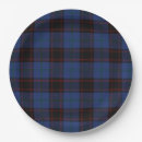 Recherche de tartan écossais assiettes en papier Noir
