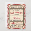 Recherche de billet de cirque invitations Rétro