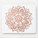 Recherche de fleur mandala tapis souris Rose