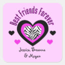 Recherche de amitié pour toujours autocollants Rose