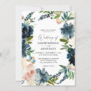 Recherche de blue floral mariage invitations Rose