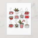 Recherche de noël houx cartes postales Canne de bonbon