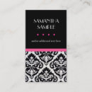 Recherche de damassé rose et noire cartes visite Professionnel