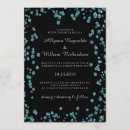 Recherche de turquoise noir mariage invitations Élégant
