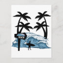 Recherche de surfeurs cartes postales Illustration