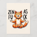 Recherche de chat zen cartes postales Méditation