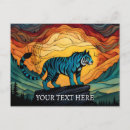 Recherche de tigre rayures cartes postales Gros chat