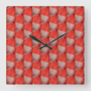 Recherche de damier rouge horloges Carré